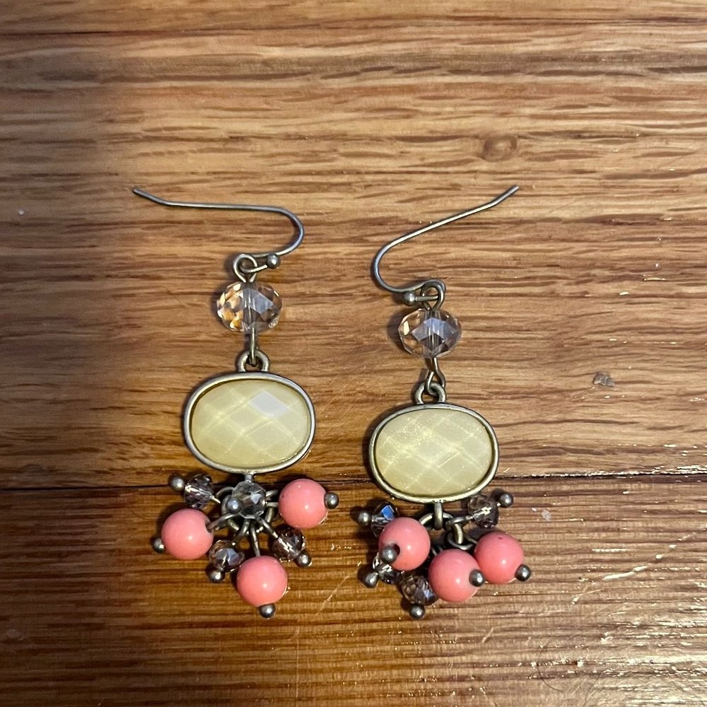 Coral Drop Earrings